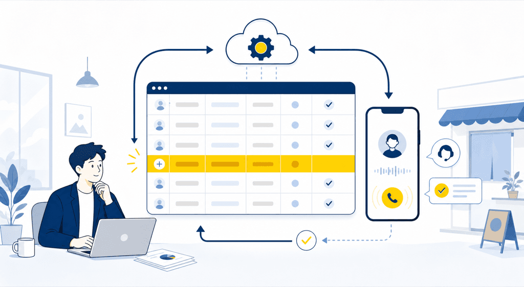 受発信の結果を
CRM / スプレッドシートへ